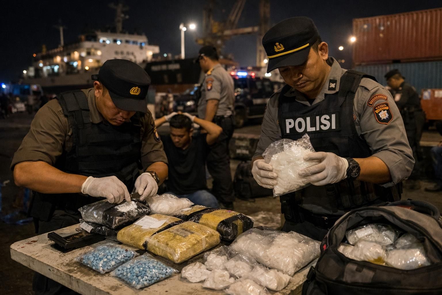 polisi di surabaya berhasil menyita narkoba dalam jumlah besar di pelabuhan, menegakkan hukum dan menjaga keamanan kota.