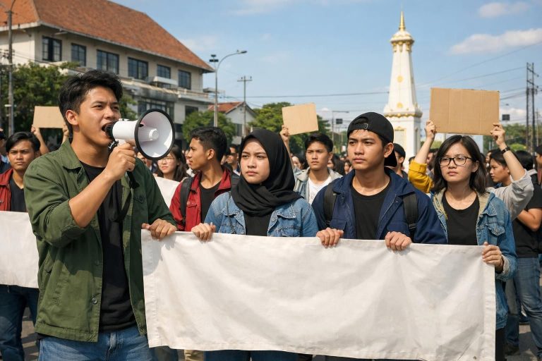 mahasiswa di yogyakarta menggelar aksi protes menuntut reformasi sistem pendidikan untuk meningkatkan kualitas dan akses pendidikan.